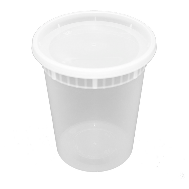 SLS DC-32 32 oz. Deli Container Combo, Case (240 SETS)