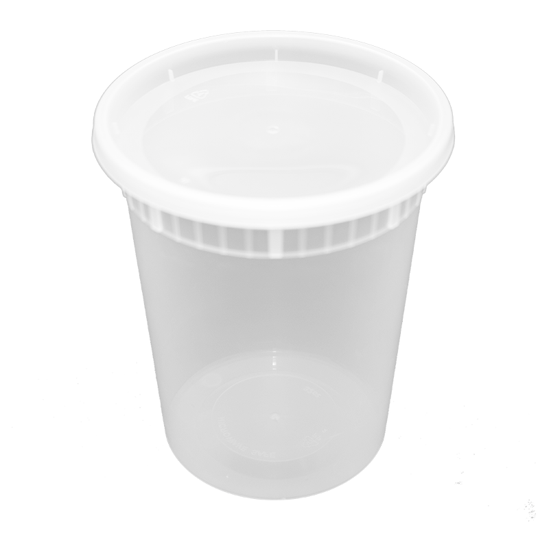 SLS DC-32 32 oz. Deli Container Combo, Case (240 SETS)