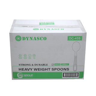 Dynasco DC-45S Heavy Weight White Soup Spoon, 1000 CT