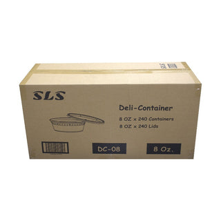 SLS DC-08 8oz. Deli Container Combo, 240 SETS