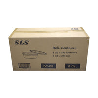 SLS DC-08 8oz. Deli Container Combo, 240 SETS