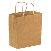 EcoMates EM-1373 Kraft Paper Bag with Twisted Handle, 200 CT