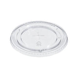 Dynasco FL-92 Clear Flat Lid with Straw Slot, 1000 CT