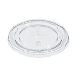 Dynasco FL-98 Clear Flat Lid with Straw Slot, 1000 CT