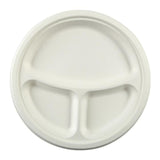 Dynasco GD-903P 9" 3-Compartment Fiber Plate, 500 CT