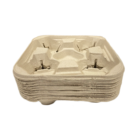 CT300, 4 Cup Carrying Tray (300 PC) Eco-Craze