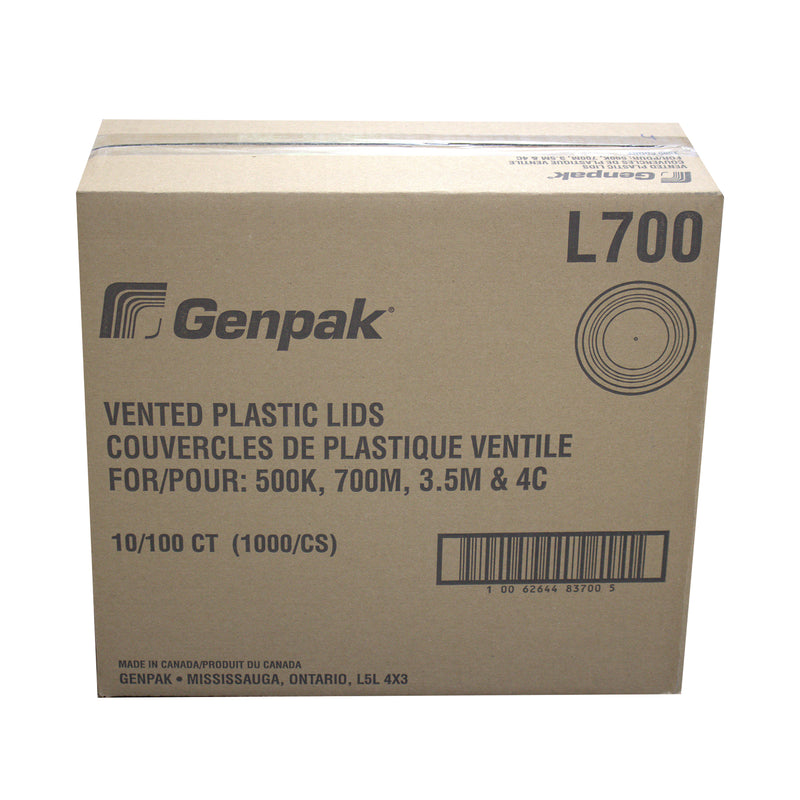 Genpak L700 Vented Plastic Lid, 1000 CT