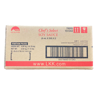 LKK Chef's Select Portion Soy Sauce, Case (500x6 ML)