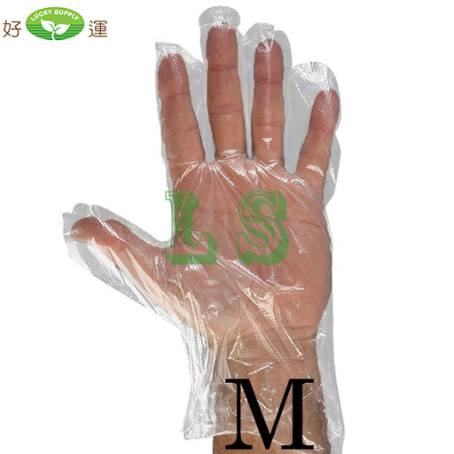 Medium Size Poly Gloves (20x500/CS)  #4502