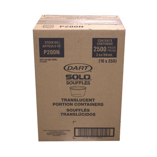 Dart P200N 2oz. Translucent Portion Cup, 2500 CT