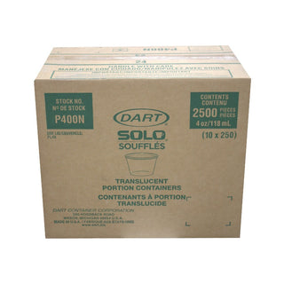 Dart P400N 4oz. Translucent Portion Cup, 2500 CT