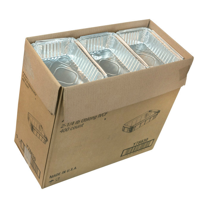 Pactiv Y78830, 2-1/4 LB Oblong Aluminum Container (400's) *