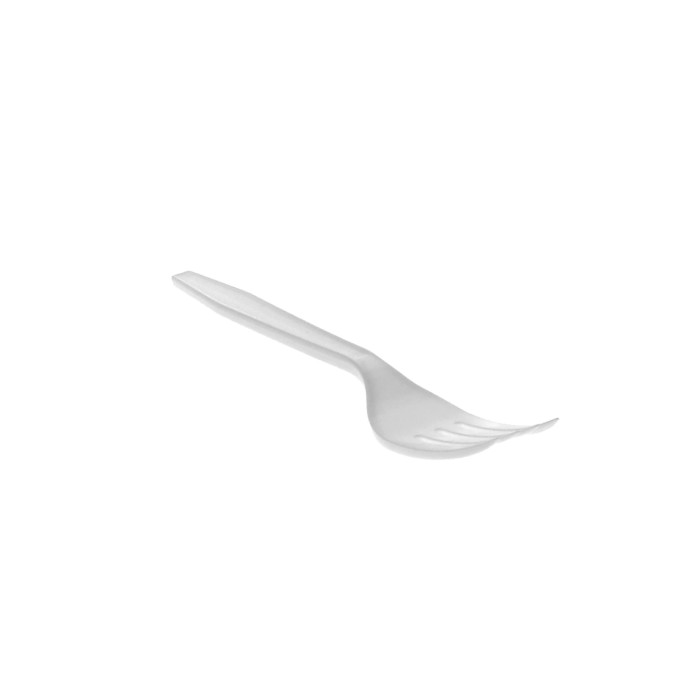 Pactiv YMWFW, Medium Weight White Plastic Fork (1000's) *