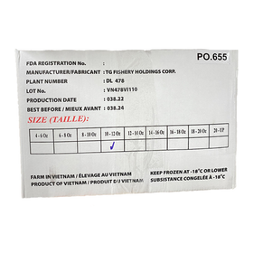 TG Basa Fillet (10-12 oz), Case (30 LBs)