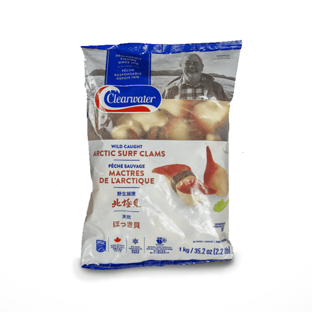 Clearwater Arctic Surf Clams, Medium, 1 KG