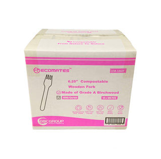 Ecomates EM-160F Wooden Fork, Case (1000's)