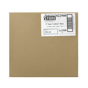 STONE 8 in. Black Super Cocktail Straw, 2500 CT